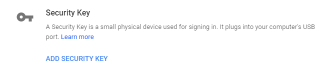 Add Security Key