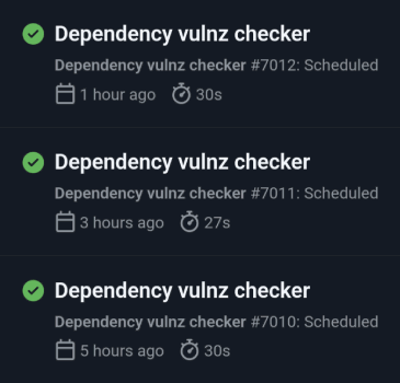 The result of running a package check every 2 hours on GitHub Actions