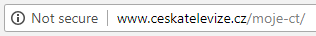 Not secure | www.ceskatelevize.cz/moje-ct/