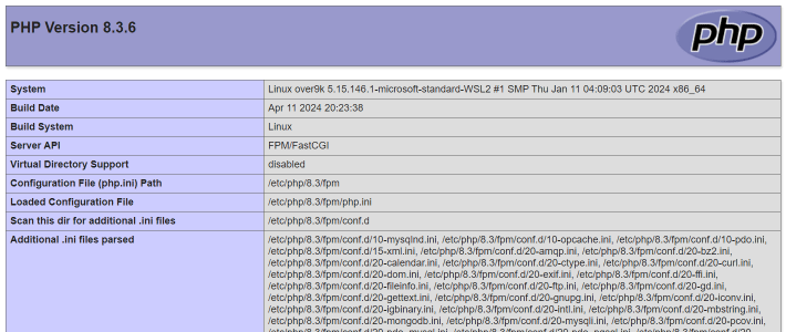 phpinfo()