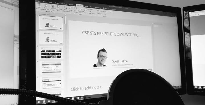 CSP STS PKP SRI ETC OMG WTF BBQ… parádní název Scottovo přednášky