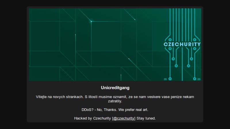 Unicreditgang hacked by Czechurity