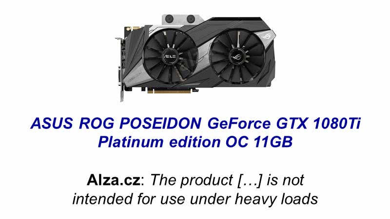 ASUS ROG POSEIDON GeForce GTX 1080Ti Platinum edition OC 11GB