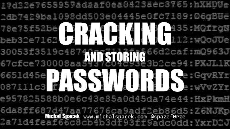 Cracking and storing passwords
