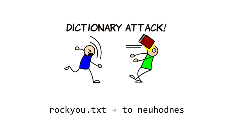 A password from the rockyou.txt wordlist: "to neuhodnes"