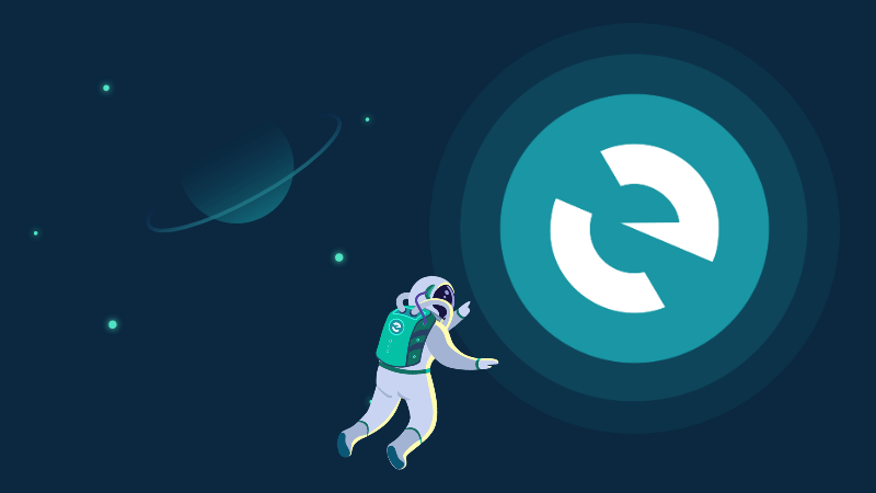 Logo MyEtherWallet (MEW) a s Ethereem se loučící uživatel