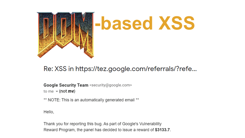 DOM-based XSS bounty