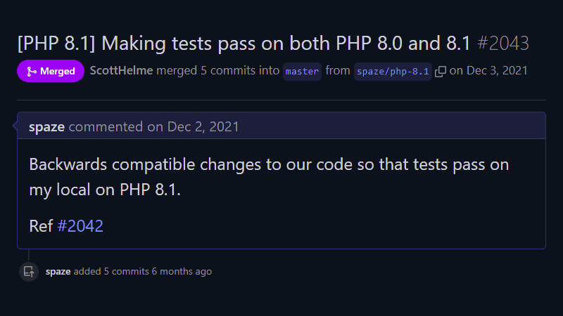 [PHP 8.1] Making tests pass on both PHP 8.0 and 8.1