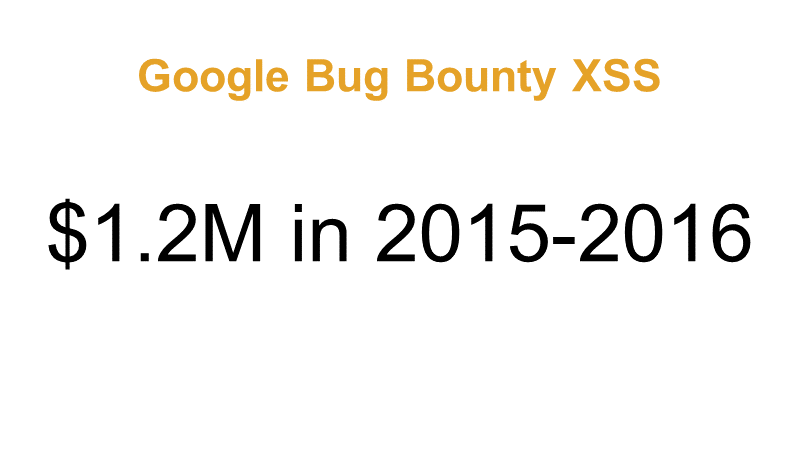 Google Bug Bounty XSS: $1.2M in 2015-2016