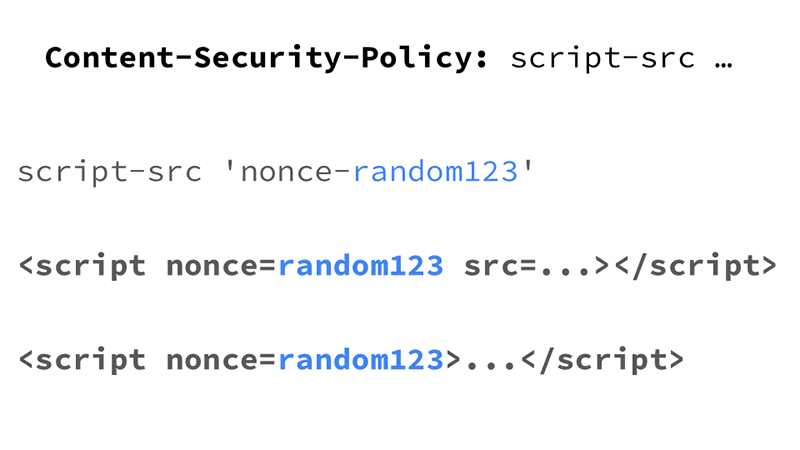 Content Security Policy 'nonce-něco'