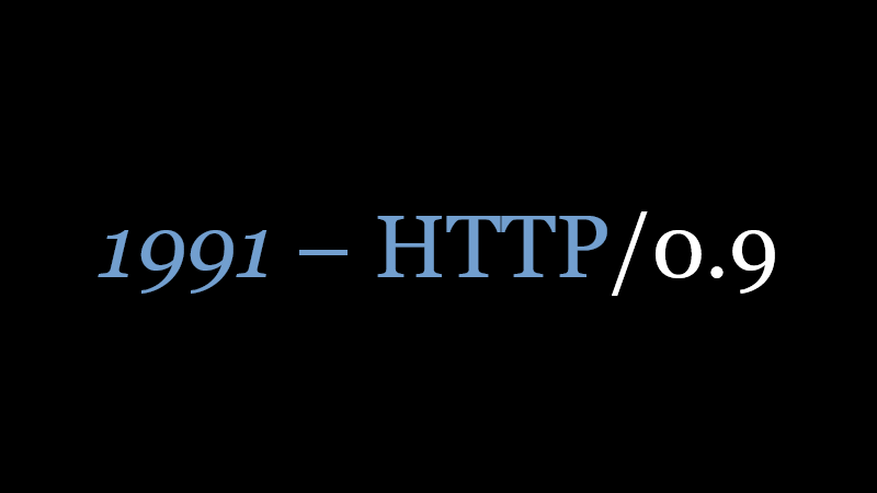 1991 – HTTP/0.9