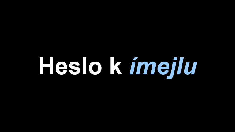 Heslo k ímejlu