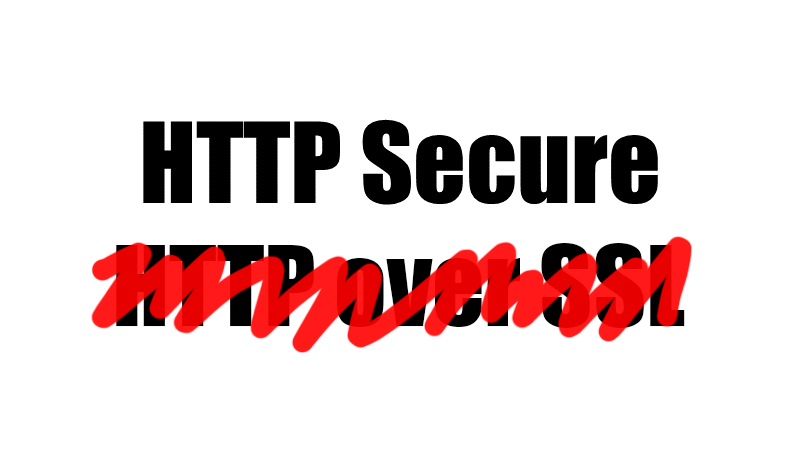 HTTP Secure, ne HTTP over SSL