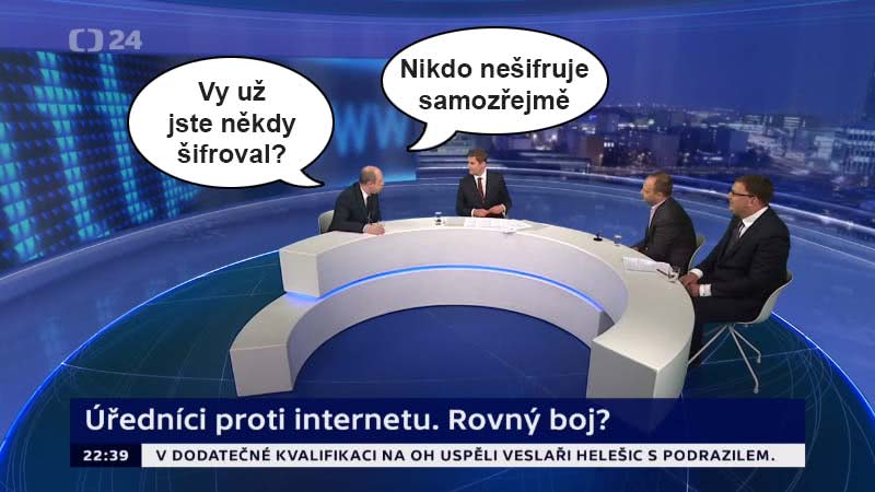 Ondřej Závodský: "Vy už jste někdy šifroval? Nikdo nešifruje samozřejmě."