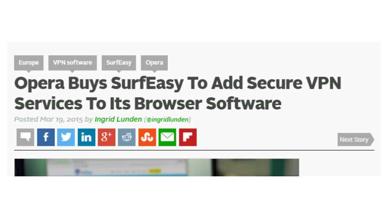 Opera Buys SurfEasy To Add Secure VPN Services To Its Browser Software