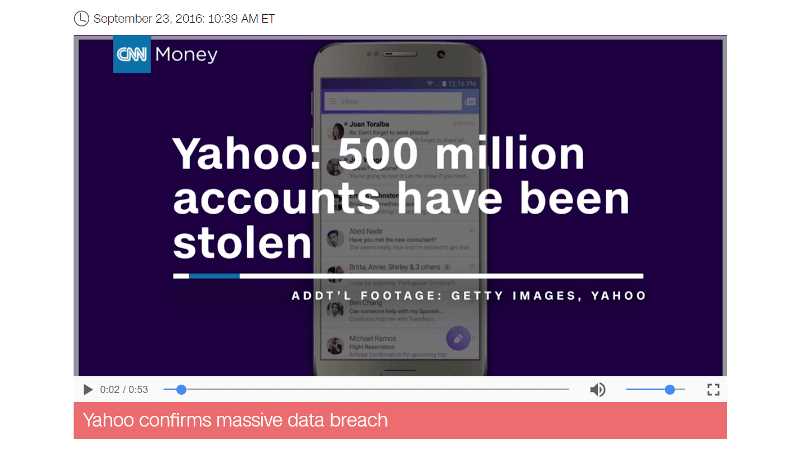 Yahoo: 500 million accounts have been stolen