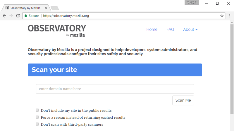 Observatory by Mozilla